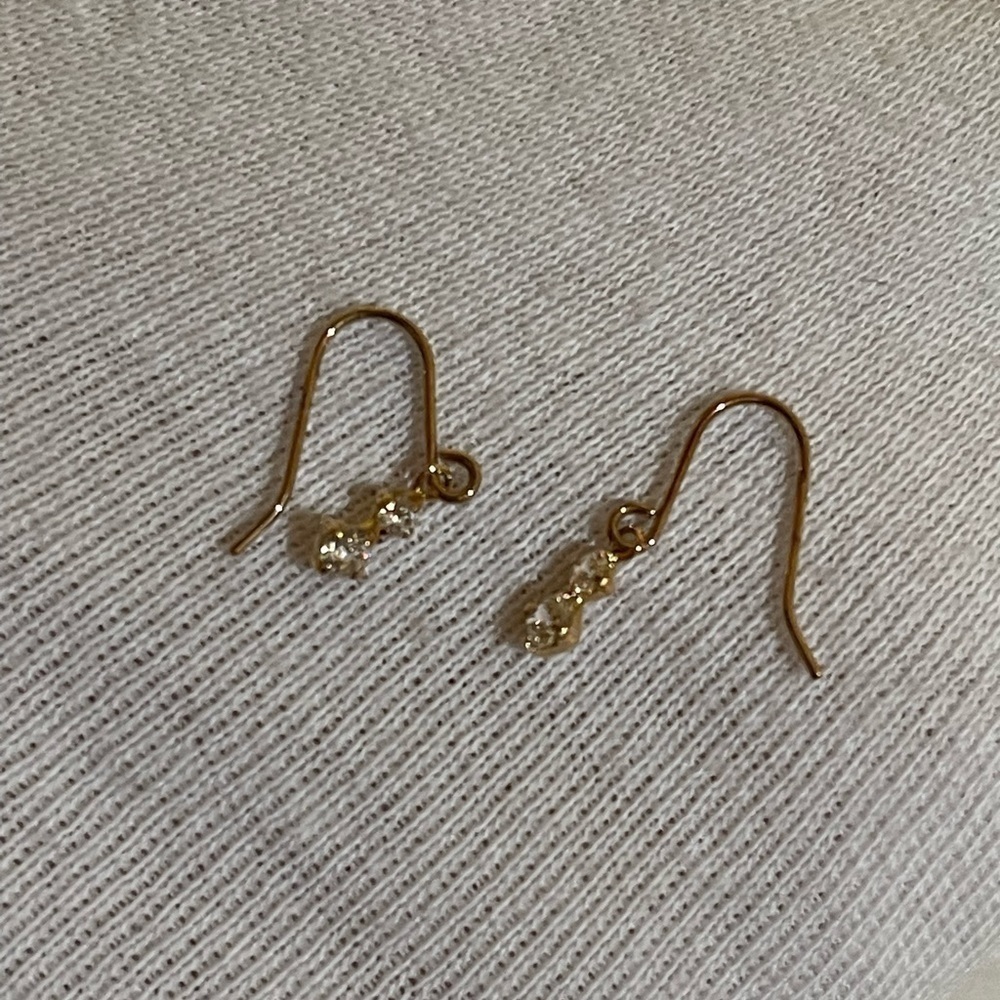 cute 10k solid japan gold dangling earrings - Picture 7 of 9